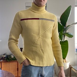 Vintage Tommy Hilfiger Yellow Knit Turtle Neck